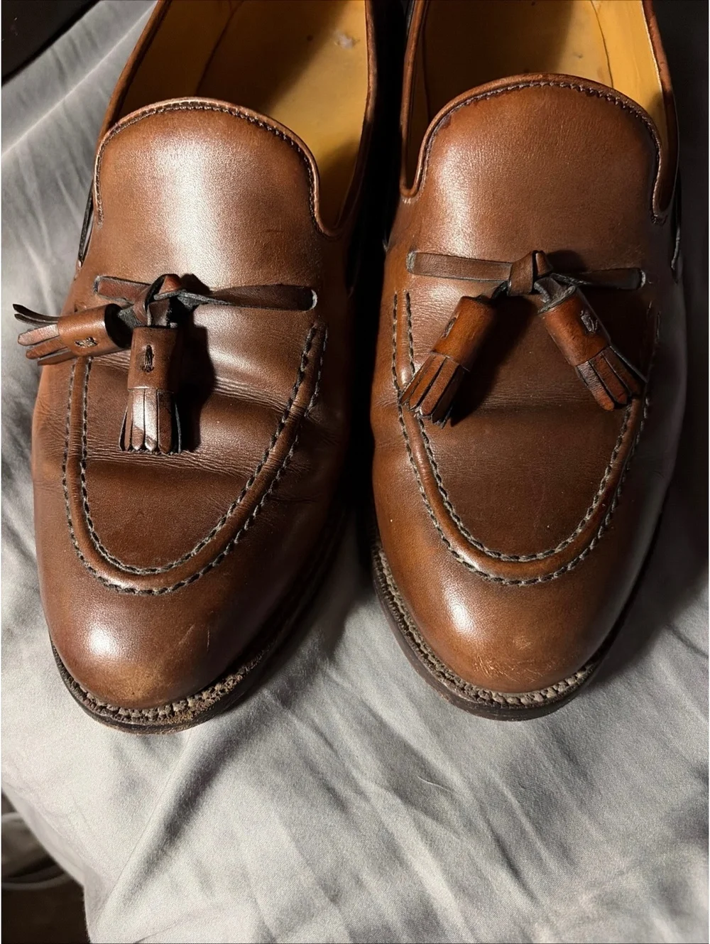Brooks Brothers Brown Leather Tassel Loafers Size 10D